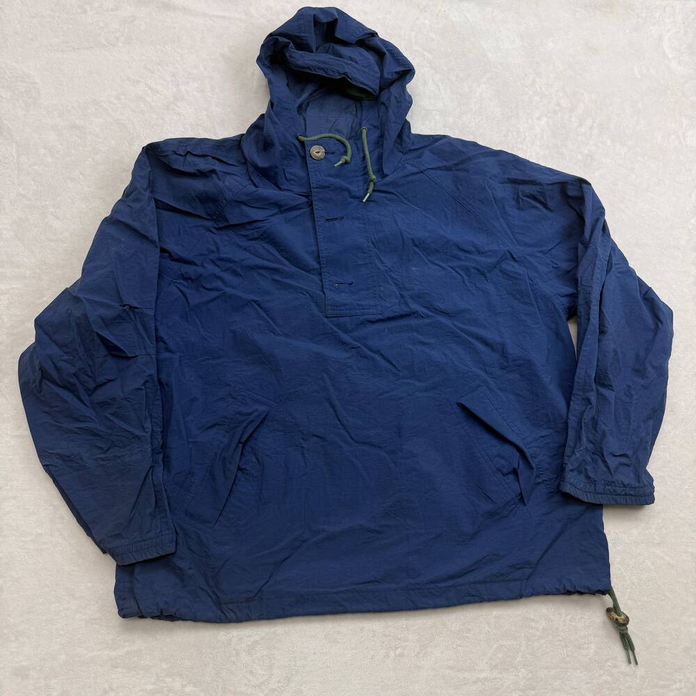 GAP Men's Anorak Jacket Navy Size M Vintage 90s Hooded Pullover Windbreaker